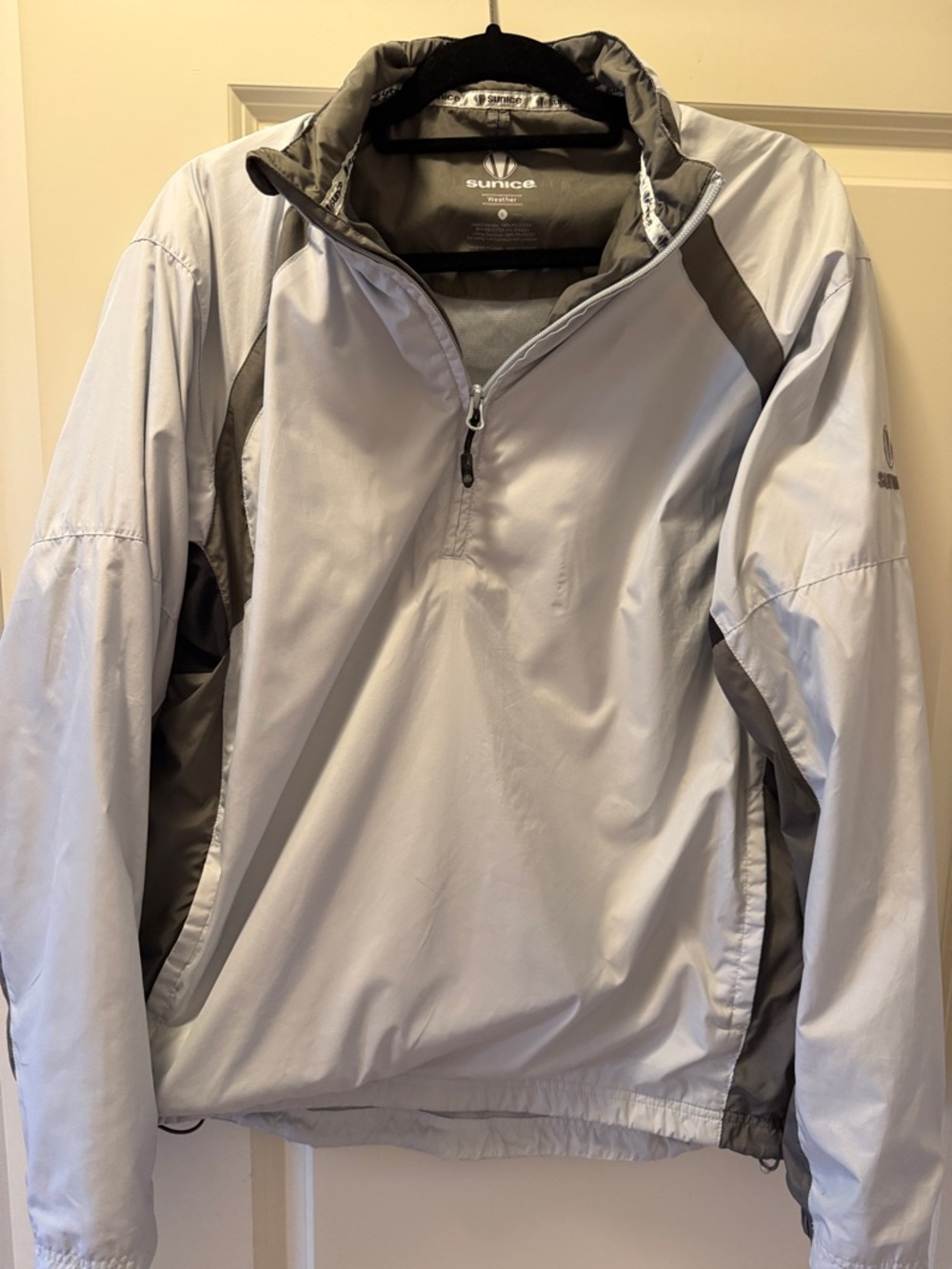 Sunice Men's Light Gray Weatherproof Half-Zip Jacket large L excellent condition